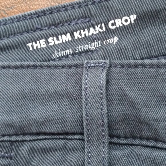 AG  "Slim Khaki Crop"  'Skinny Straight' Navy  Pedal Pusher Capri Pants Sz 23R - Picture 2 of 11
